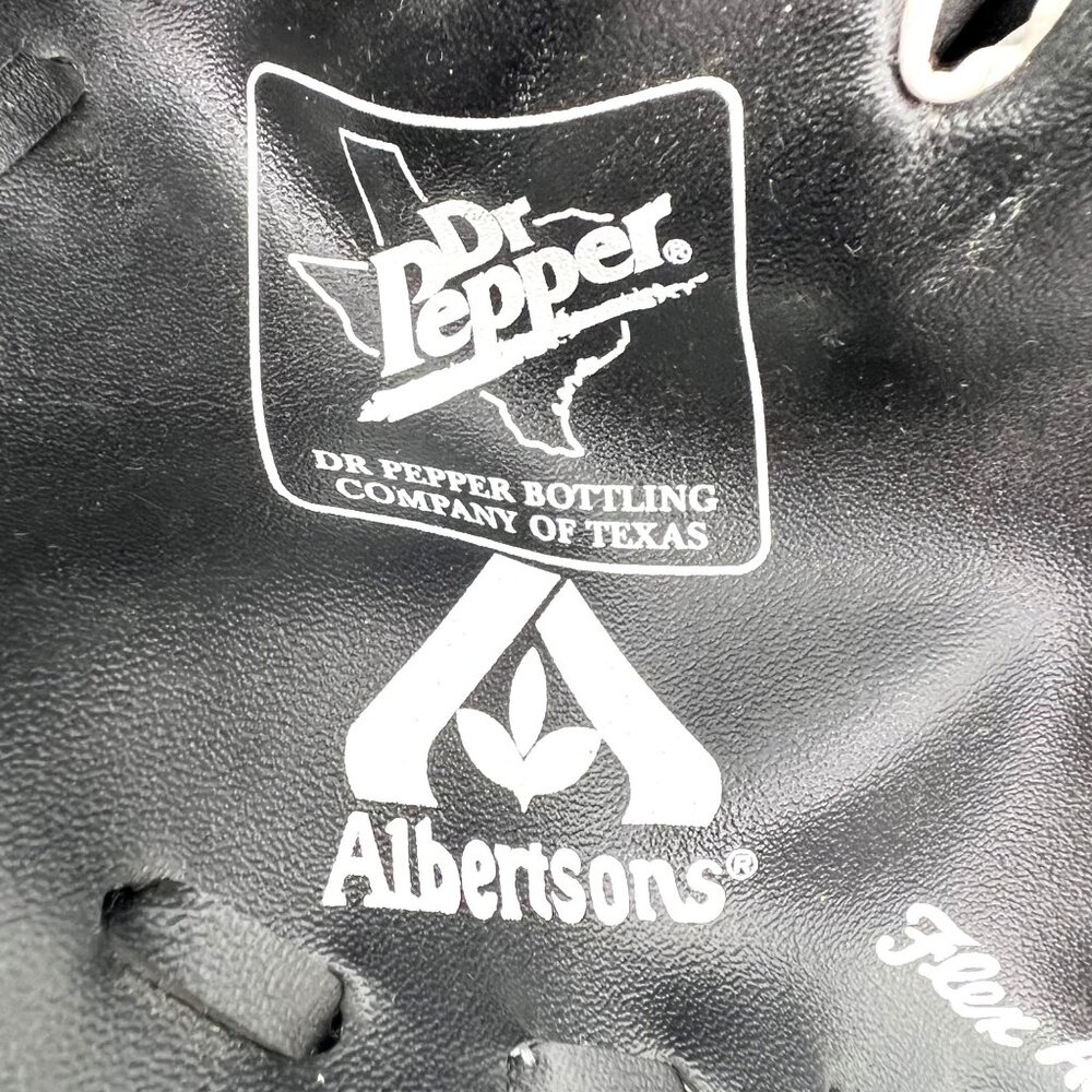 Texas Rangers Baseball Glove Rusty Greer Faux Leather Dr. Pepper Albertsons Logo - Picture 5 of 11